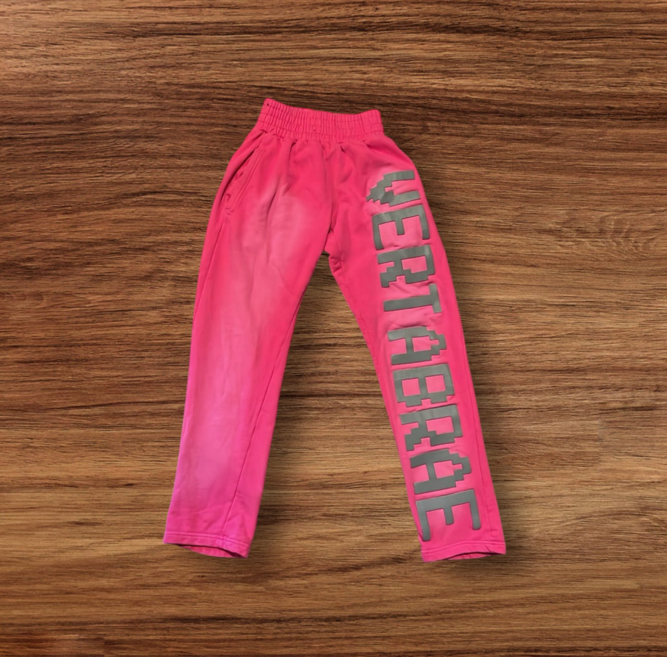 Pink And Grey Vertebrae Sweatpants