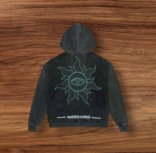 GODSPEED SUNKEN LIBERTY ZIP UP HOODIE WASHED GREY