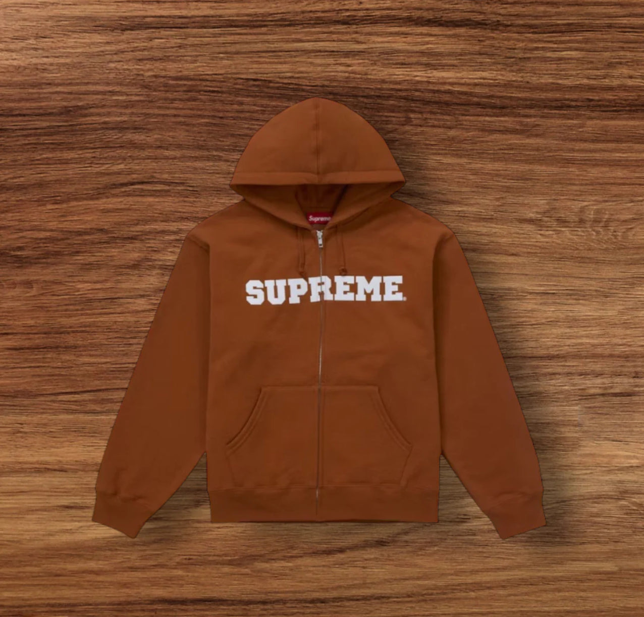 Supreme Rust Collegiate Applique Zip Up
