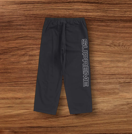 Supreme Black Spellout Embroidered Track Pants