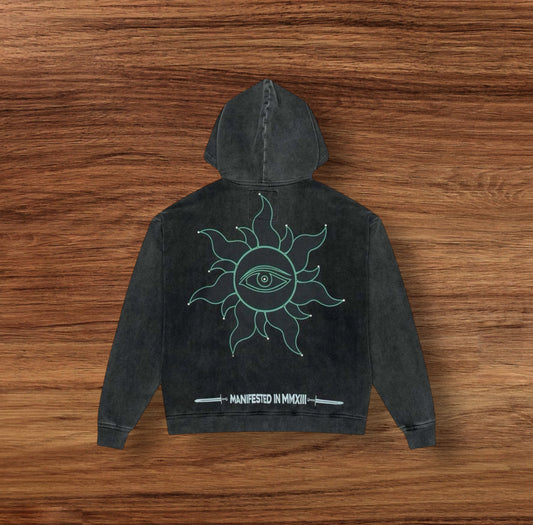 GODSPEED SUNKEN LIBERTY ZIP UP HOODIE WASHED GREY