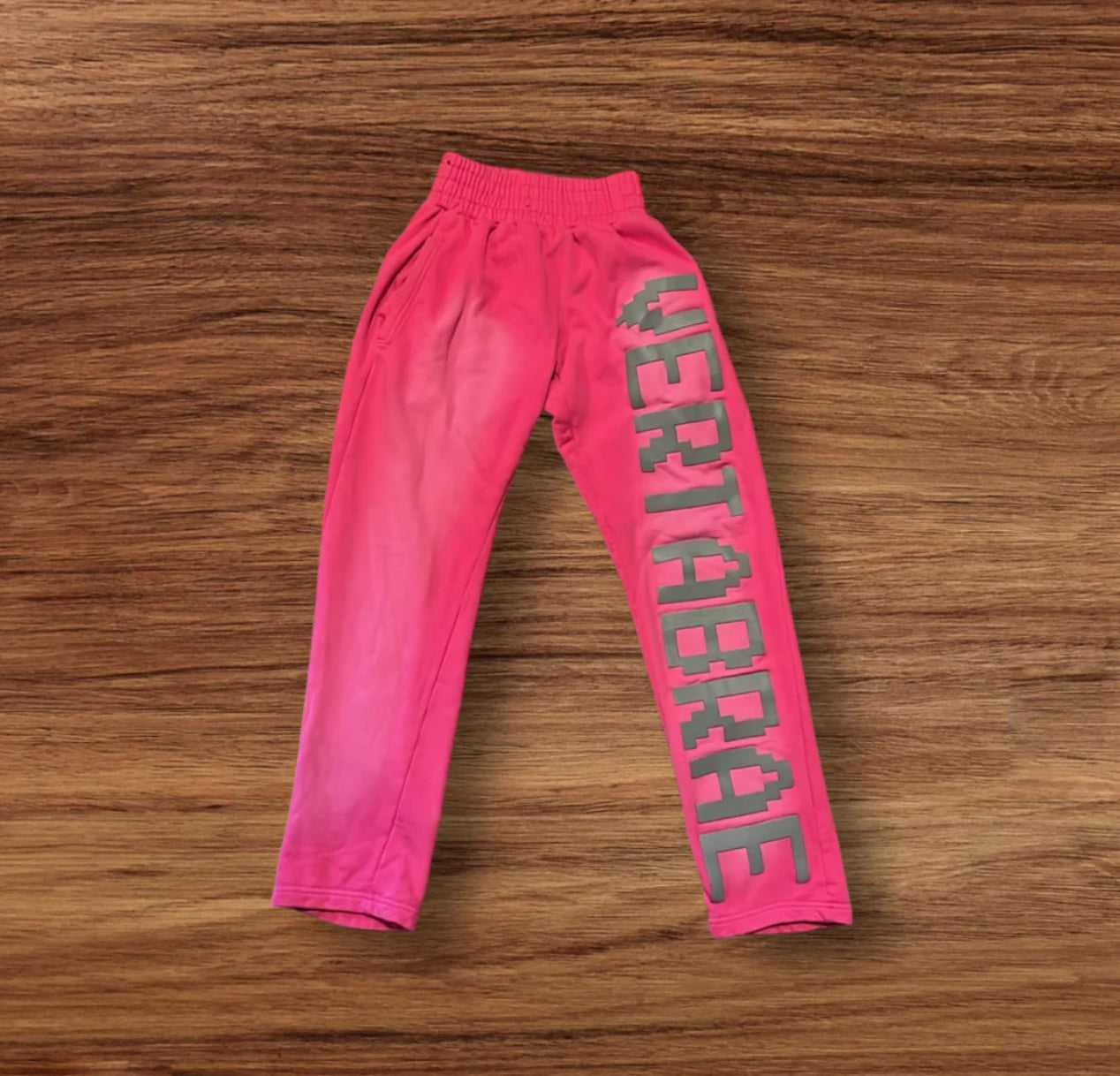 Pink And Grey Vertebrae Sweatpants