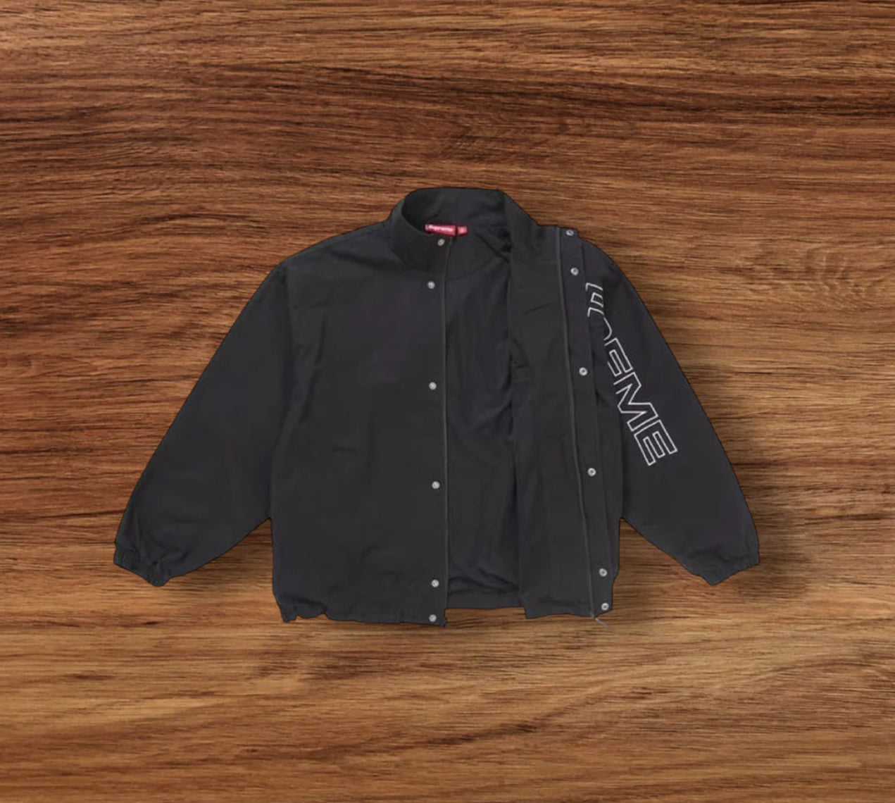 Supreme Blackout Spellout Embroidered Track Jacket