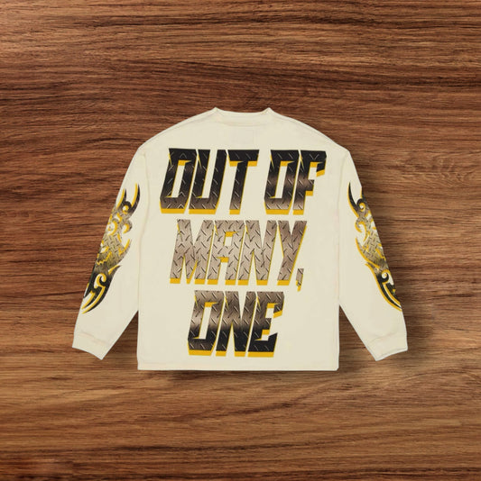 Godspeed Bone Steel Sharpens Steel LS Logo Tee