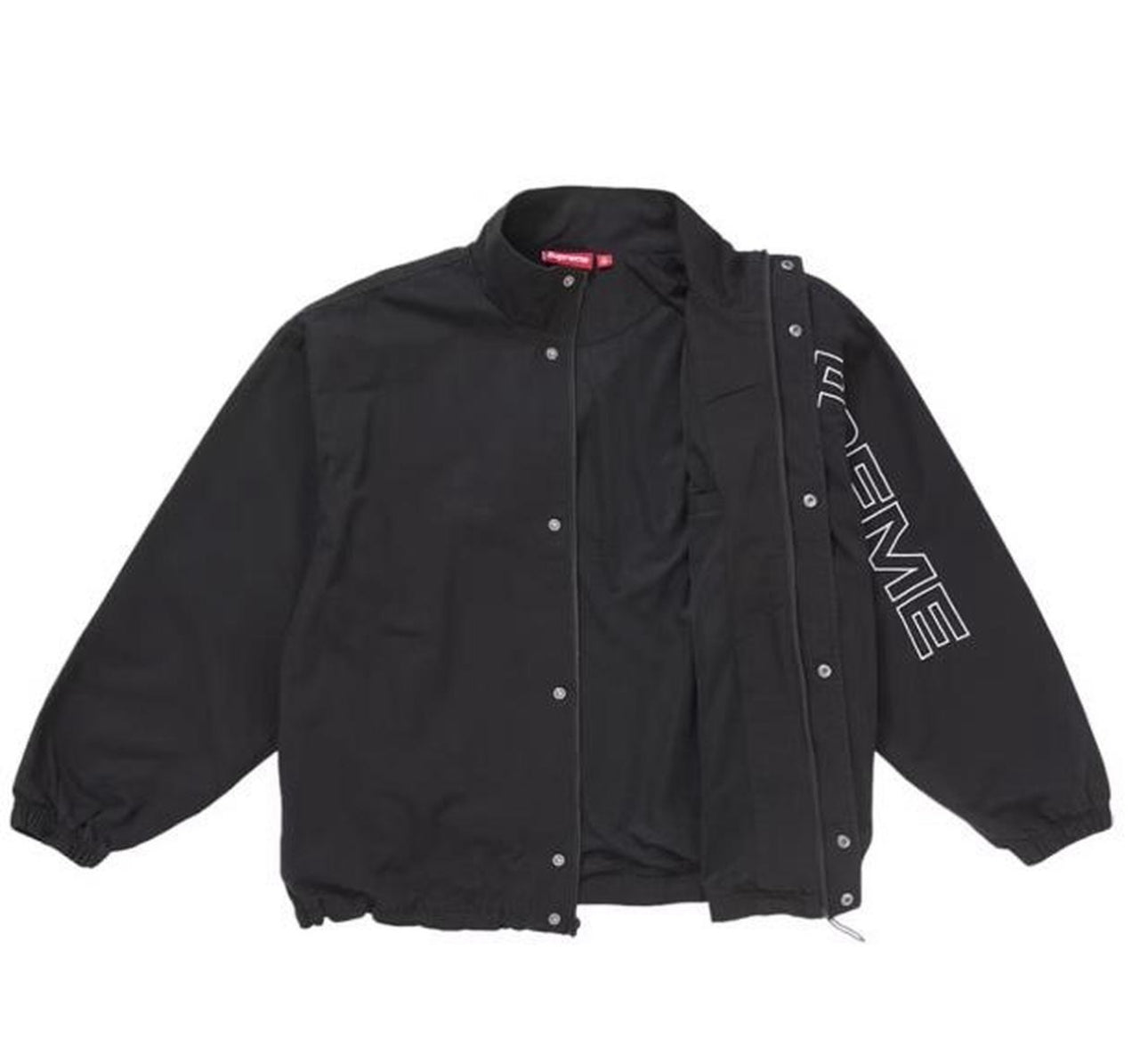 Supreme Blackout Spellout Embroidered Track Jacket