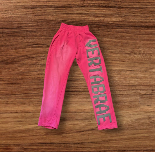 Pink And Grey Vertebrae Sweatpants