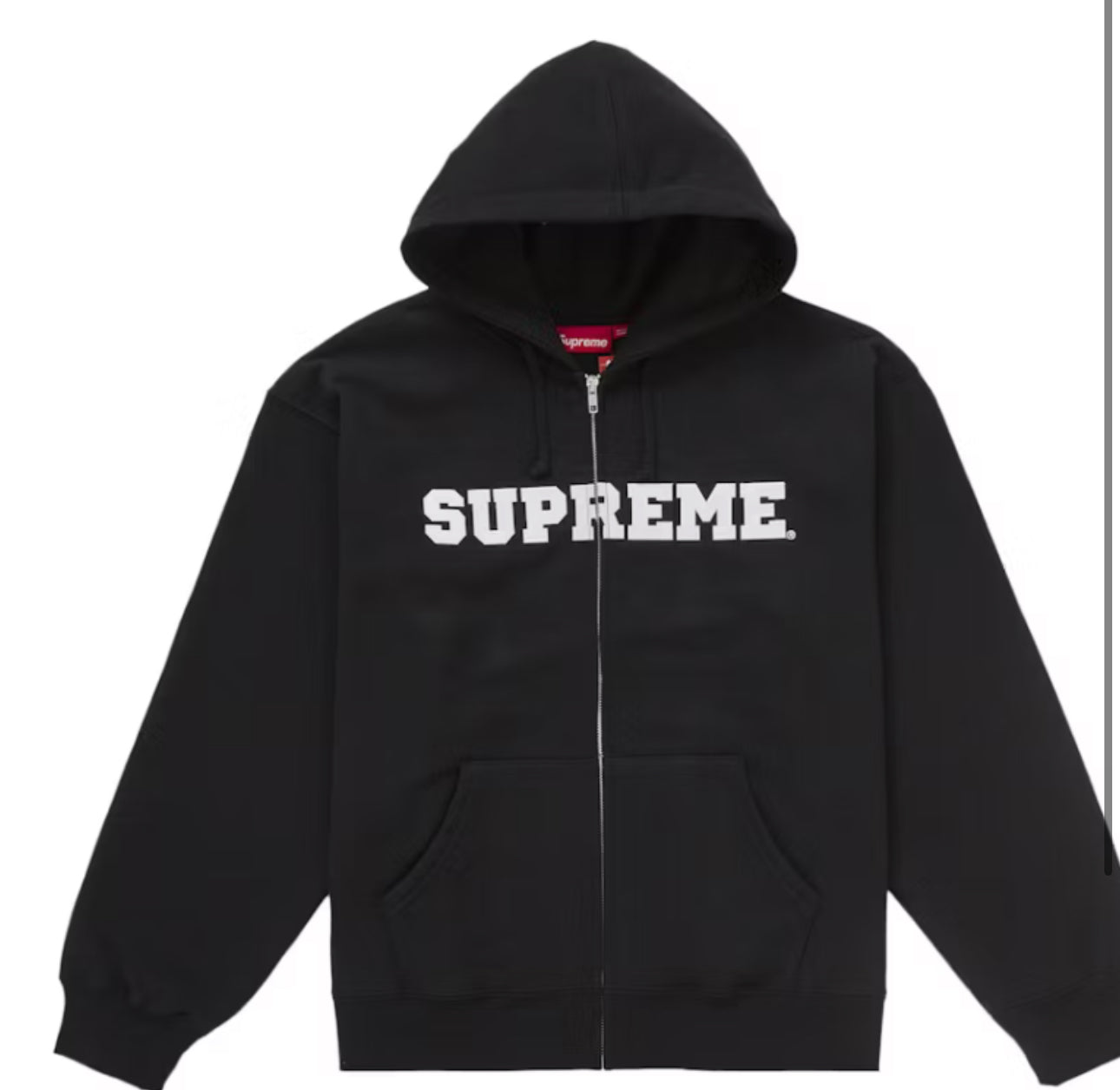 Supreme Collegiate Appliqué Zip Up Hooded Sweatshirt 'Black'