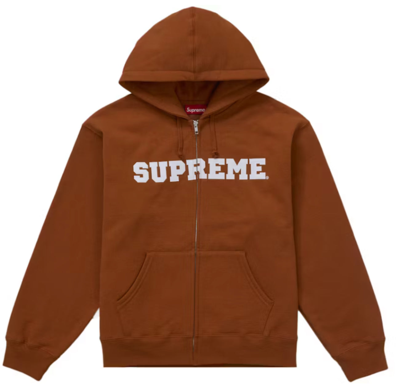 Supreme Rust Collegiate Applique Zip Up