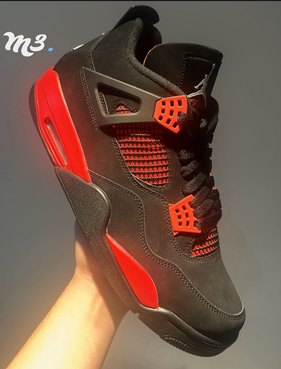 Black and Red Jordan 4s