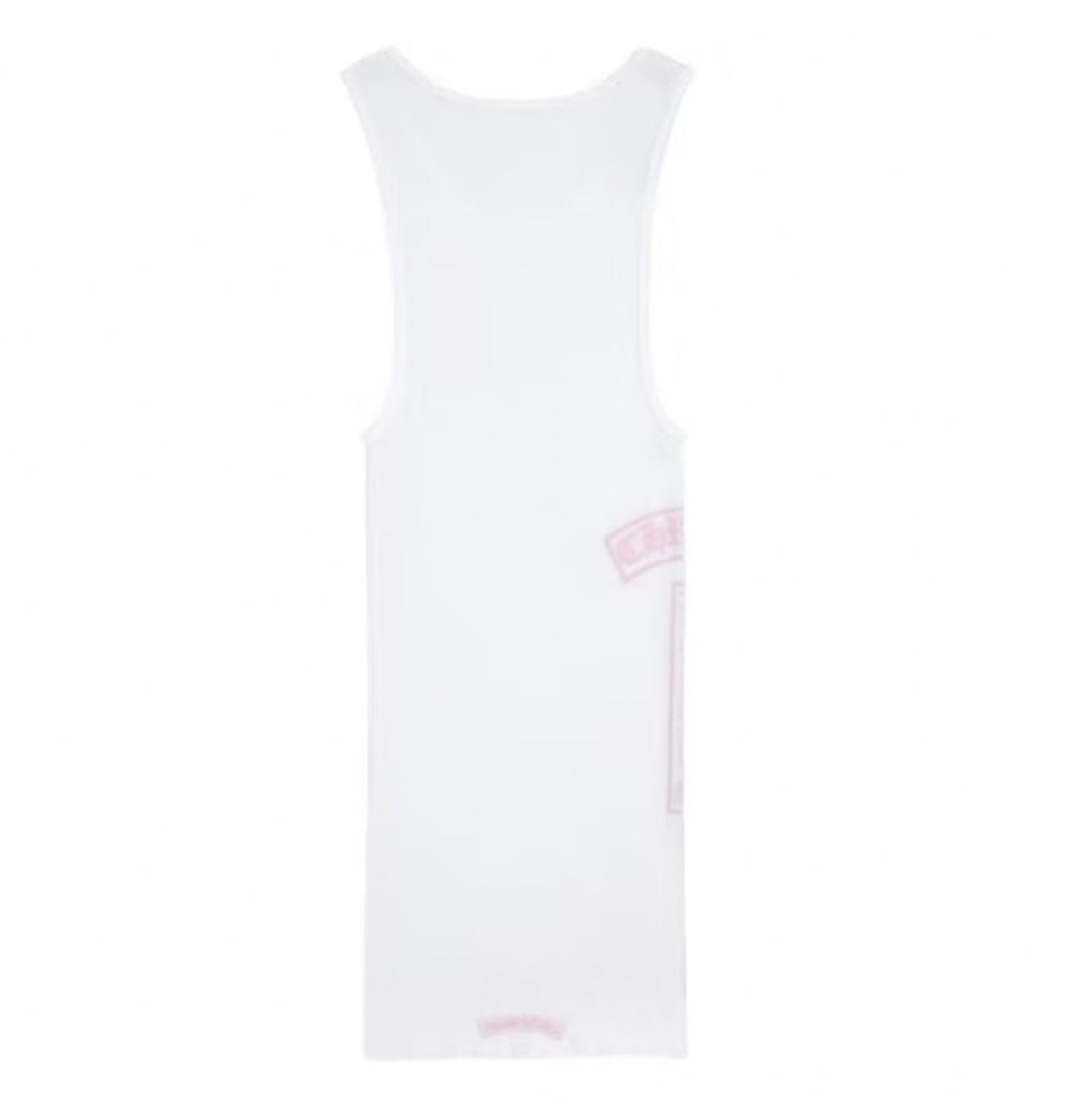 White and Pink Chrome Heart Tank Top