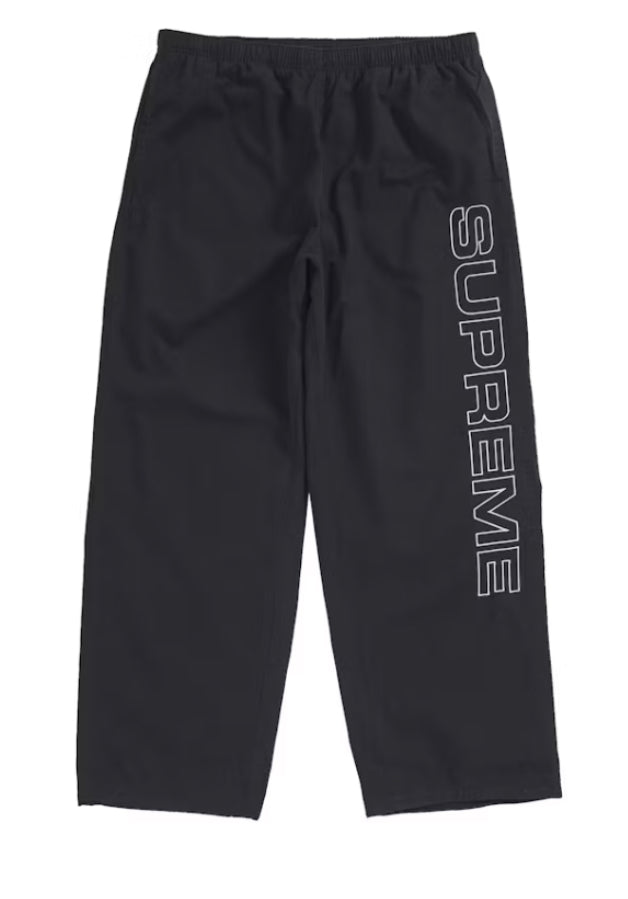 Supreme Black Spellout Embroidered Track Pants