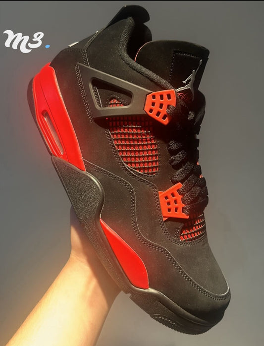 Black and Red Jordan 4’s