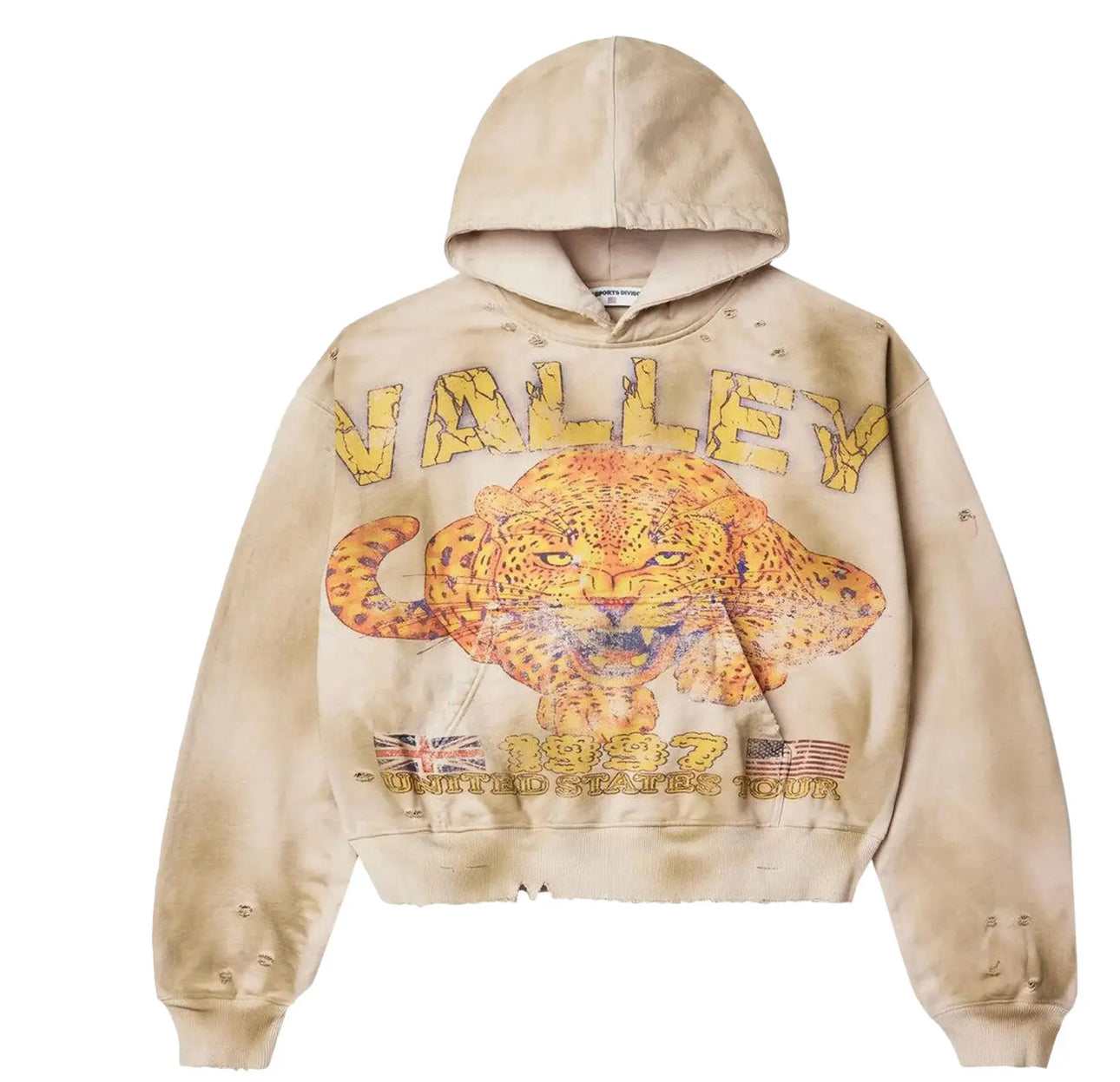 VALE FOREVER CHEETAH PULLOVER HOODIE TAN