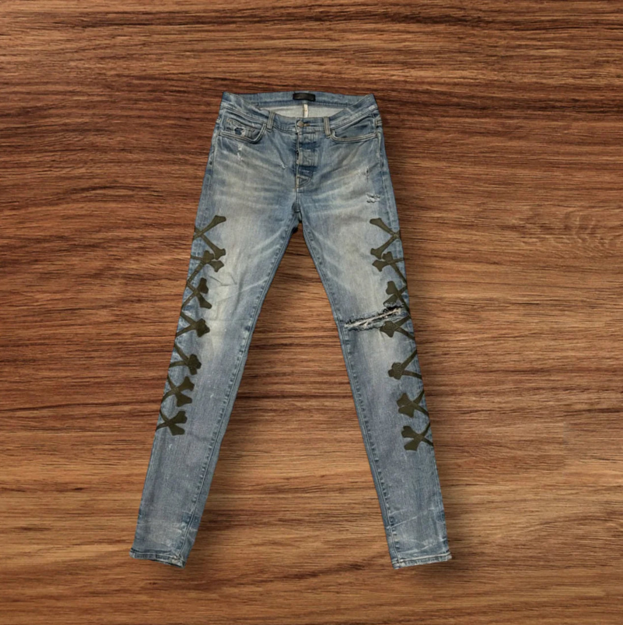 Amiri Men’s Camo Bone Stretch Jeans (Pre-Owned)