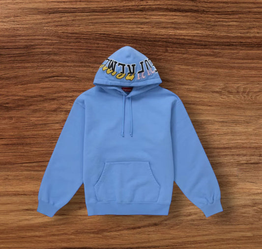 Supreme Light Blue Multi Logos Hoodie