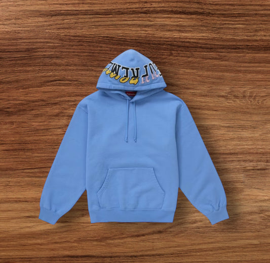Supreme Light Blue Multi Logos Hoodie