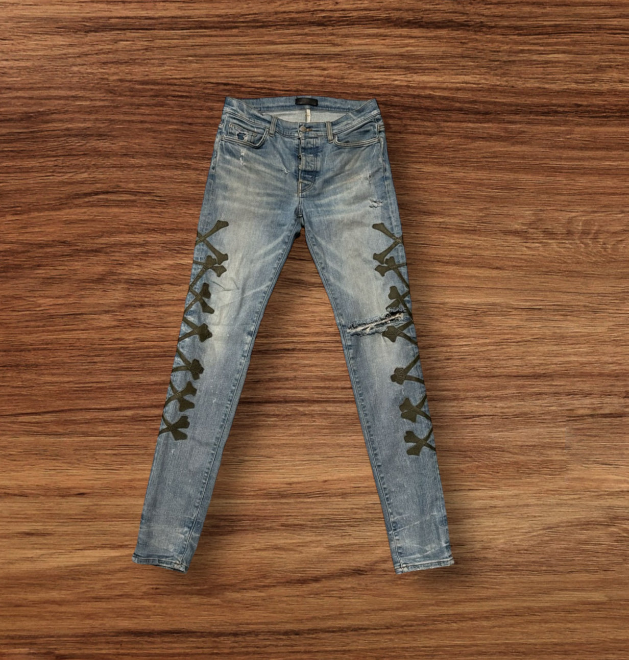 Amiri Men’s Camo Bone Stretch Jeans