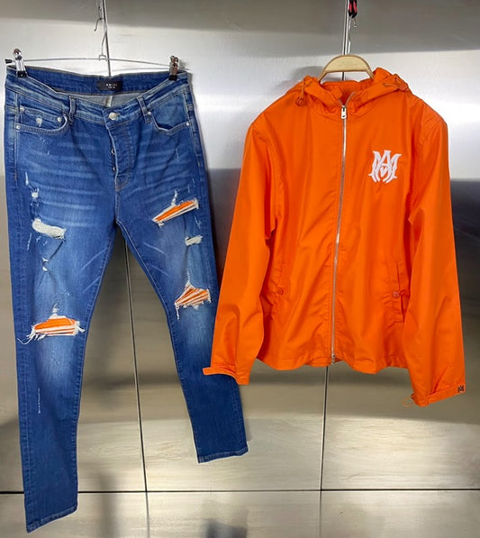 Blue and Orange Amiri MX1 / Amiri Jacket ( Outfit Combo)